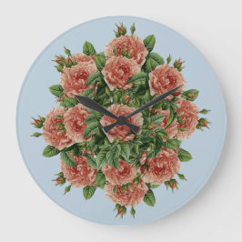 Rose Rose Rosen Bouquet - Rosenbouquet Große Wanduhr