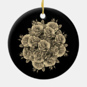 Rose Rose Rosen Bouquet - Rosenbouquet Keramik Ornament (Hinten)