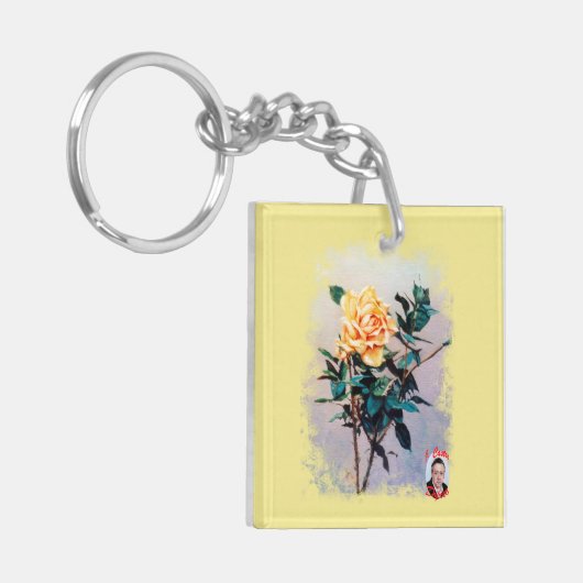 Rose/Rose Schlüsselanhänger (Vorderseite links)