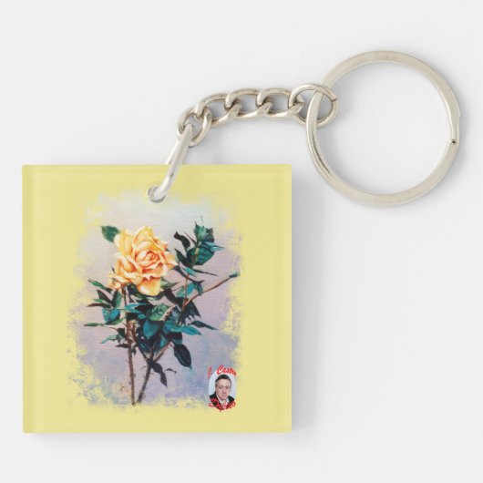 Rose/Rose Schlüsselanhänger (Rückseite)