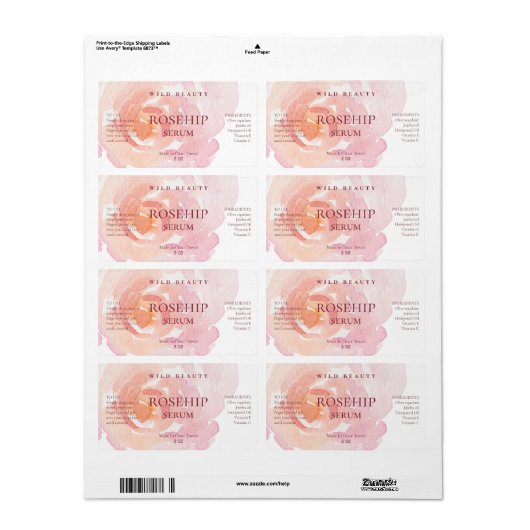 Rose Rosehip Serum Labels (Vorne)