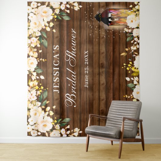 Rose Rosenholz Brautparty Hintergrund Wandteppich (Beispiel)