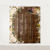 Rose Rosenholz Brautparty Hintergrund Wandteppich (Vorderseite)