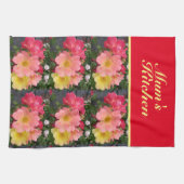 Rose Roses, Rosa Rose Blume Geschirrtuch (Horizontal)