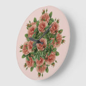 Rose Roses Rosen bouquet – Rosenbouquet Große Wanduhr (Winkel)