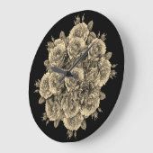 Rose Roses Rosen bouquet – Rosenbouquet Große Wanduhr (Winkel)