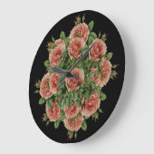 Rose Roses Rosen bouquet – Rosenbouquet Große Wanduhr (Winkel)