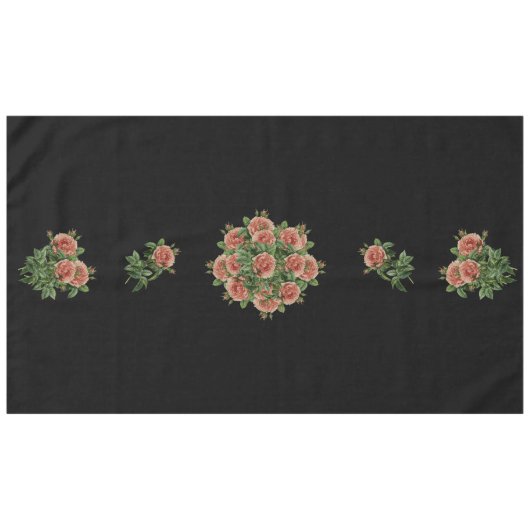 Rose Roses Rosen bouquet – Rosenbouquet Tischdecke (Vorderseite (Horizontal))