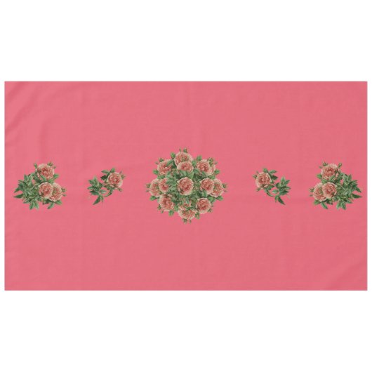 Rose Roses Rosen bouquet – Rosenbouquet Tischdecke (Vorderseite (Horizontal))