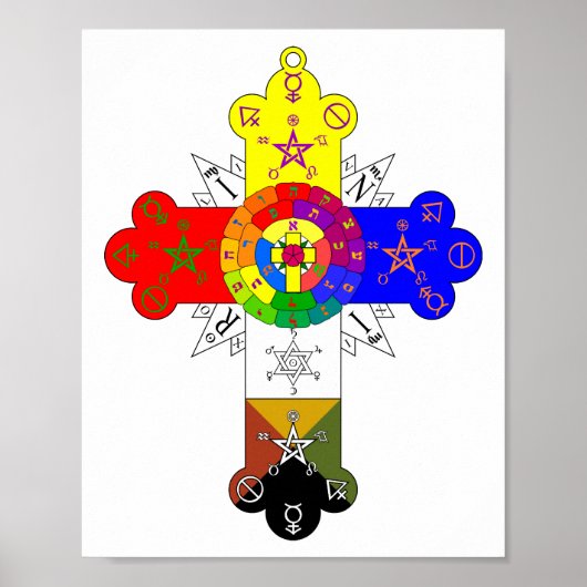 Rose Rosicrucian Cross Lamen Poster (Vorne)