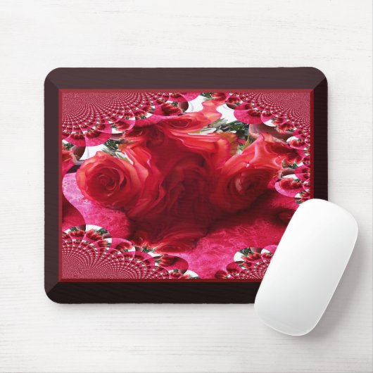 Rose Rosy Mouse Pad Mousepad (Mit Mouse)