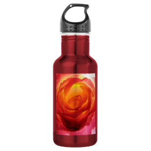 Rose Rot-Gelb-Bicolor Edelstahlflasche