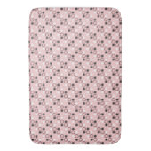 Rose (rot), graue und weiße Punkte Badematte (Vorderseite Vertikal)