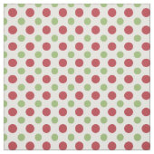 Rose Rot-Grün-Polka-Dots-Stoff Stoff (Muster)