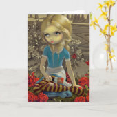 "Rose rot malen" Grußkarte Karte (Gelbe Blume)