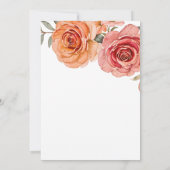 Rose Rot und Orangen Geburt Einladung (Rückseite)