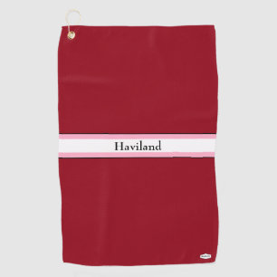 Rose Rot und Rosa Personalisiertes Golfhandtuch HA