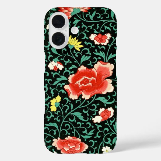 Rose Rot und Schwarz Case-Mate iPhone Hülle (Rückseite)