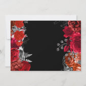 Rose Rot und Silber zum Geburtstag Dankeskarte (Rückseite)