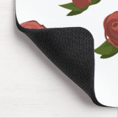 Rose Rote Blume Blütenmuster blühen Mousepad (Ecke)
