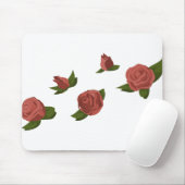 Rose Rote Blume Blütenmuster blühen Mousepad (Mit Mouse)