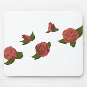 Rose Rote Blume Blütenmuster blühen Mousepad