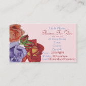 Rose Rote Pfirsichblüten für Gärtnerblumen Visitenkarte (Vorderseite)