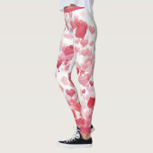 Rose Rote Schwimmherzen Leggings (Links)