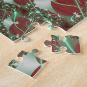 Rose | Rote und grüne Fraktale Puzzle (Seite)
