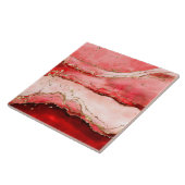 Rose Rotes Abstraktes Wasser Fliese (Seite)