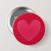 Rose rotes Herz auf tiefer rotem Hintergrund Button (Vorne & Hinten)