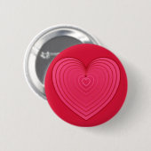 Rose rotes Herz auf tiefer rotem Hintergrund Button (Vorne & Hinten)