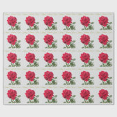 Rose rouge - Red Rose Valentine's Day Geschenkpapier (Flach)