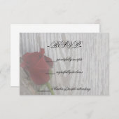 Rose RSVP Karte (Vorne/Hinten)