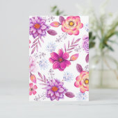 Rose RSVP Karte (Stehend Vorderseite)