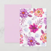 Rose RSVP Karte (Vorne/Hinten)