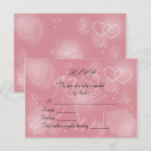 Rose RSVP-Karte leeren RSVP Karte (Vorne/Hinten)