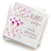 Rose Ruby Wildblume Brautparty Serviette