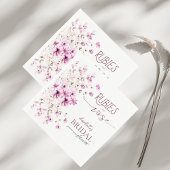 Rose Ruby Wildblume Brautparty Serviette