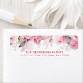 Rose Rücksendeadressen-Aufkleber (Insitu)