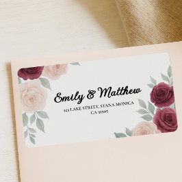 Rose-Rücksendeadressen-Aufkleber Adressaufkleber