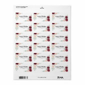 Rose-Rücksendeadressen-Aufkleber Adressaufkleber (Vorne)