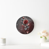 *Rose - Runde (mittlere) Uhr (Zuhause)