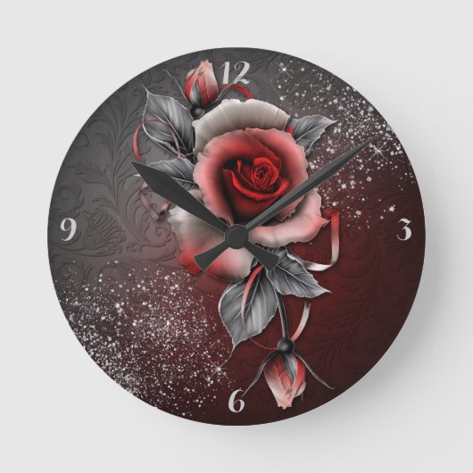 *Rose - Runde (mittlere) Uhr (Vorderseite)
