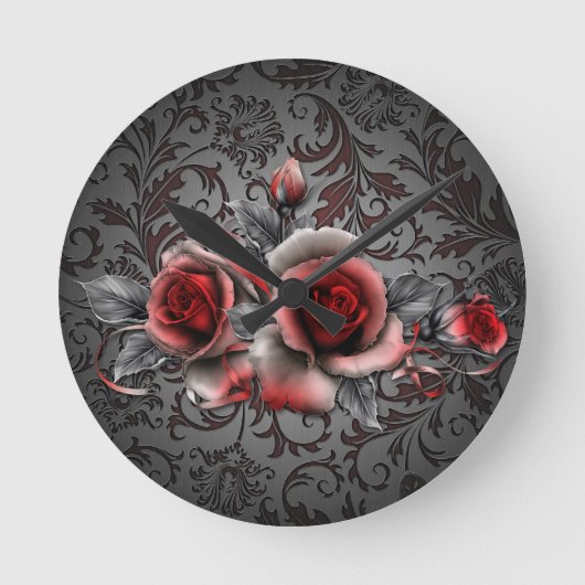 Rose - Runde (mittlere) Uhr (Vorderseite)