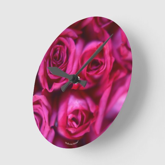 Rose Runde Wanduhr (Winkel)