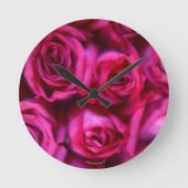 Rose Runde Wanduhr (Vorderseite)