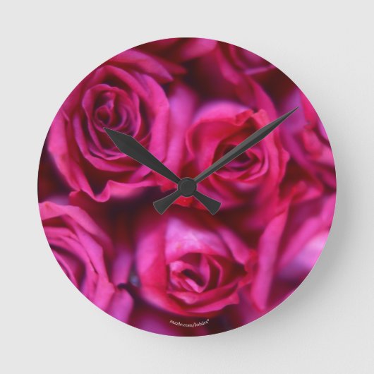 Rose Runde Wanduhr (Vorderseite)