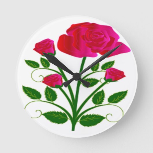 ROSE RUNDE WANDUHR (Vorderseite)