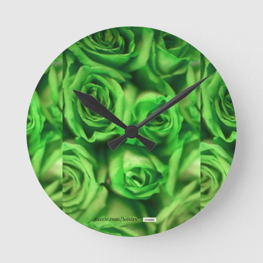 Rose Runde Wanduhr (Vorderseite)